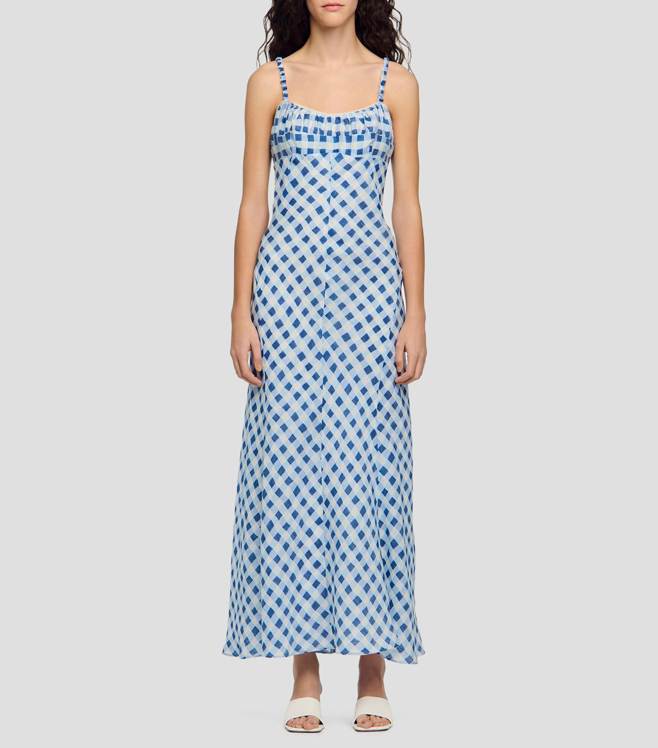 Vestido Largo Cuadros Mujer